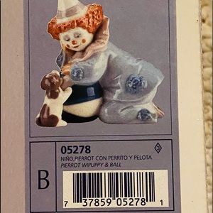 Authentic Vintage Lladro Pierrot W/pup & Ball